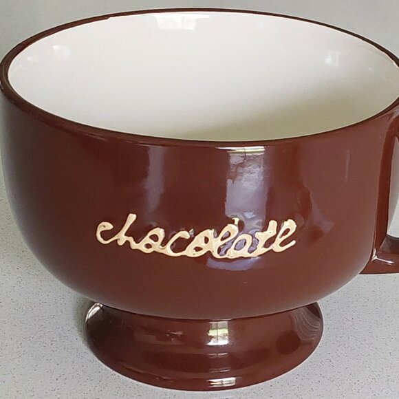 Harbor East Oversized "Let Us Entertain You" Embossed Chocolate Mug/Candy Bowl - Picture 2 of 10